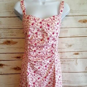 LA Gal Size 6 pink flowered sun dress